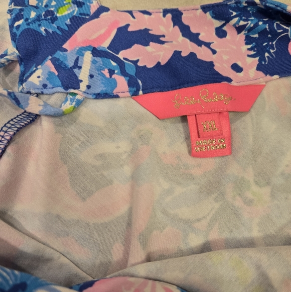 Lilly Pulitzer NWOT Madsen V-Neck Blue Tang Sitting Seaside Midi Dress - Picture 6 of 6